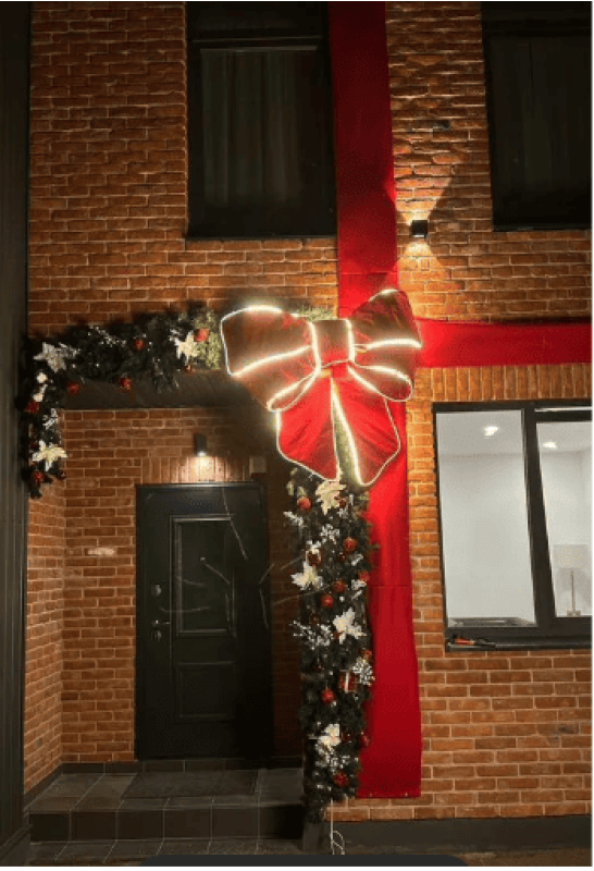 Купить Большой бант c подсветкой на дверь