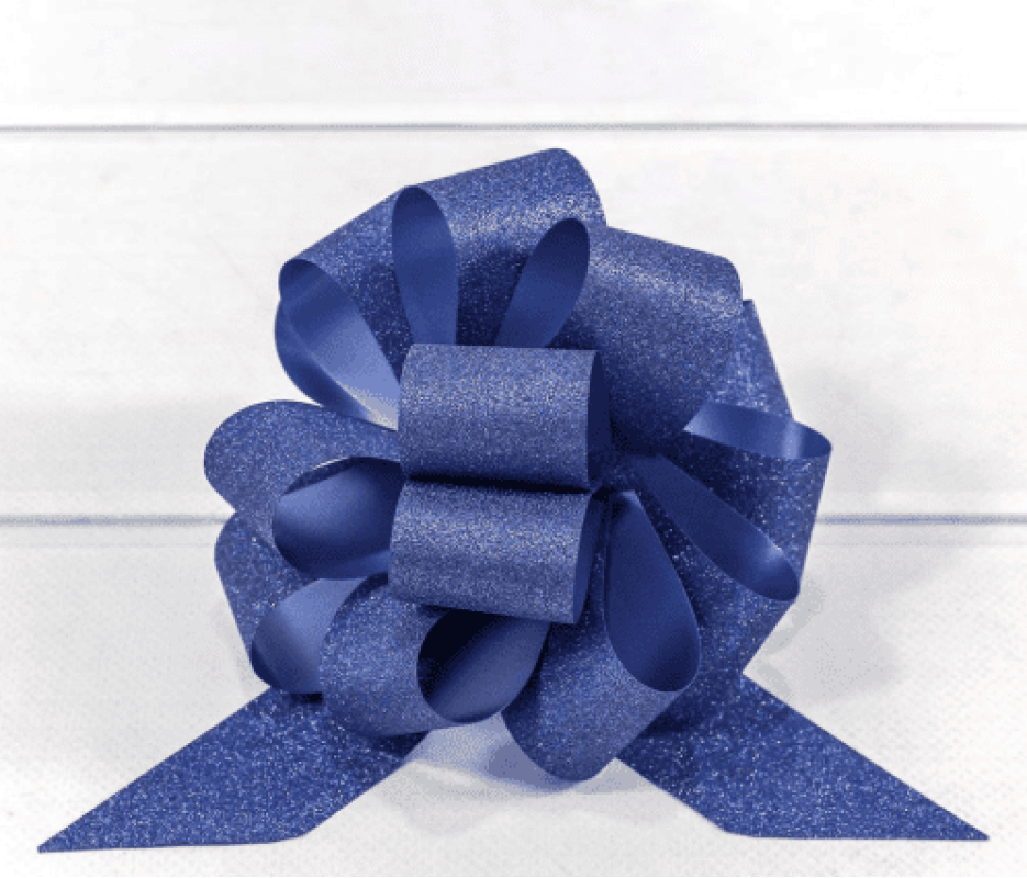 Купить Бант бант на коробку синий