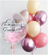 Композиция шаров для поздравления бабушки