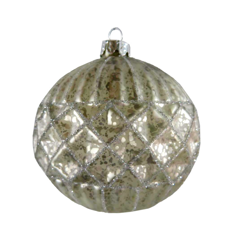Купить Новогодняя игрушка для елки шар, высота 10 см 